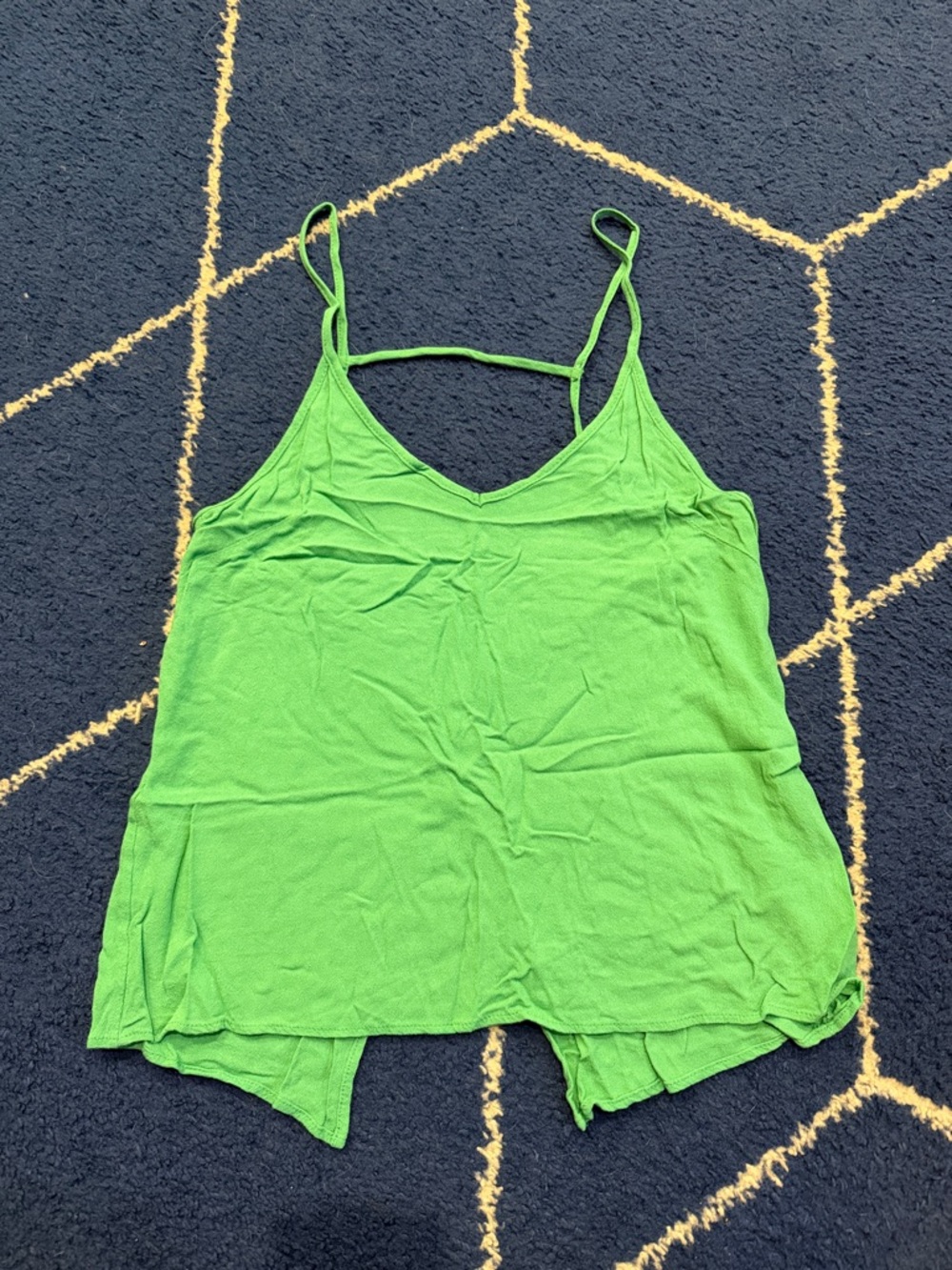 Solemio Bright Green V-Neck Spaghetti Strap Camisole